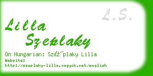 lilla szeplaky business card